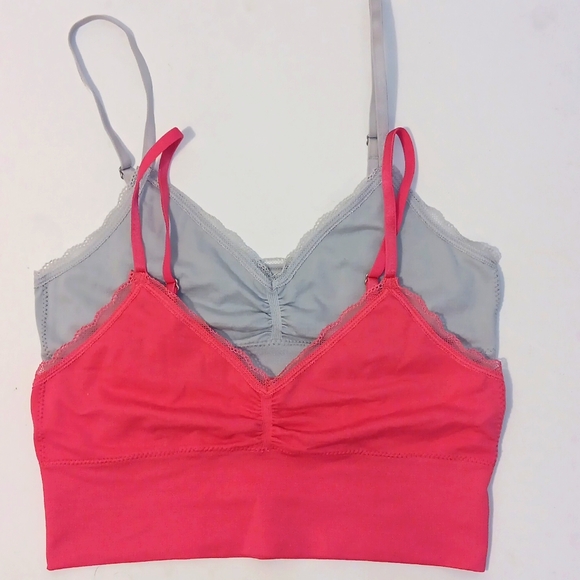 2 Victoria Secret bra S/P GREY AND PINK - Picture 1 of 7